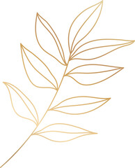 Gold leaf branch line art