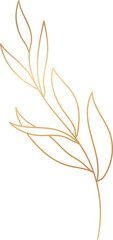 Gold leaf branch line art