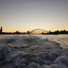 Fototapeta premium bridge at sunset
