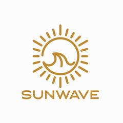 sun  light wave logo design