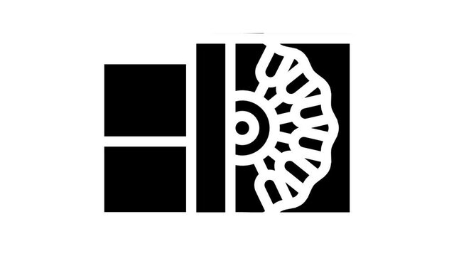 atomic absorption spectrometer line icon animation
