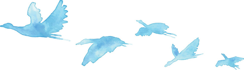 水彩画。水彩タッチの年賀状用ベクター鶴イラスト。鶴の和風イラスト。青い鳥。
Watercolor. Vector crane illustration for New Year's cards with watercolor touch. Japanese style illustration of cranes. Blue bird.
