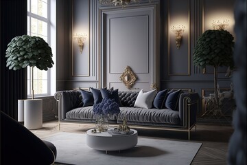 Digital illustration about house interior.