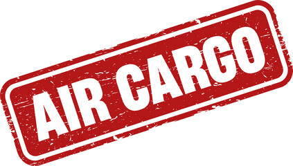 AIR CARGO rubber stamp. AIR CARGO Stamp vintage old red color texture frame