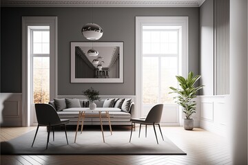 Fototapeta premium Digital illustration about house interior.