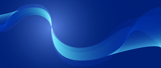 Dynamic curve blue background