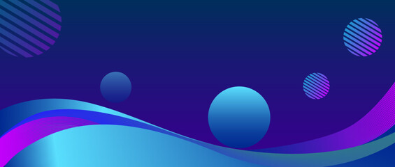 Dynamic curve blue background