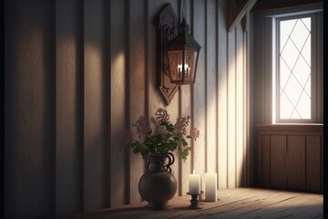 Digital illustration about house interior.