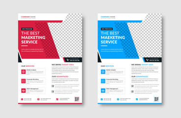Creative corporate trendy unique business professional marketing agency modern simple leaflet flyer design for attractive business poster layout, business minimal abstract advertising vector template.