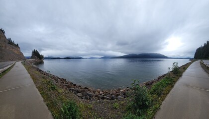 lake and clouds