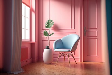 Fototapeta premium Digital illustration about house interior.