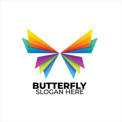 butterfly logo colorful gradient style