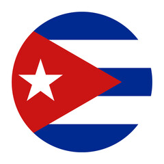Cuba Flat Rounded Flag with Transparent Background