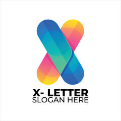 x logo colorful gradient style