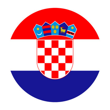 Croatia Flat Rounded Flag with Transparent Background