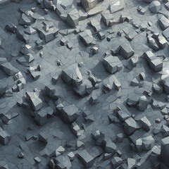 Grey 3D chrome geometric cubes