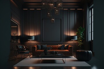 Digital illustration about house interior.