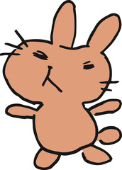 下手なうさぎのイラスト 子供の落書き 卯年