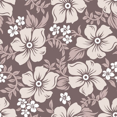 Fototapeta na wymiar Vector floral wallpaper pattern design