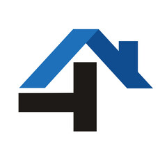 home or house icon with number 4