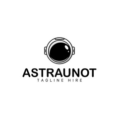 astronaut logo on white background