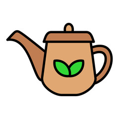 Teapot Filled Line Icon