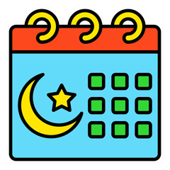 Calendar Filled Line Icon