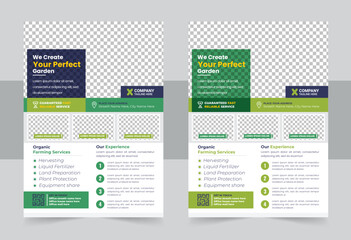 Lawn gardening services flyer design template, landscaping and gardening lawn care service flyer, Lawn and Garden maintenance Flyer Template design