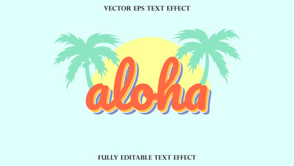 Obraz premium editable text effect aloha design hliday special