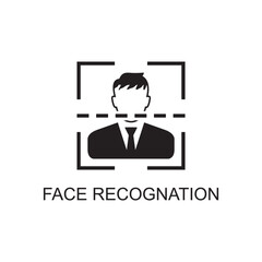 Fototapeta na wymiar face recognition icon , business icon