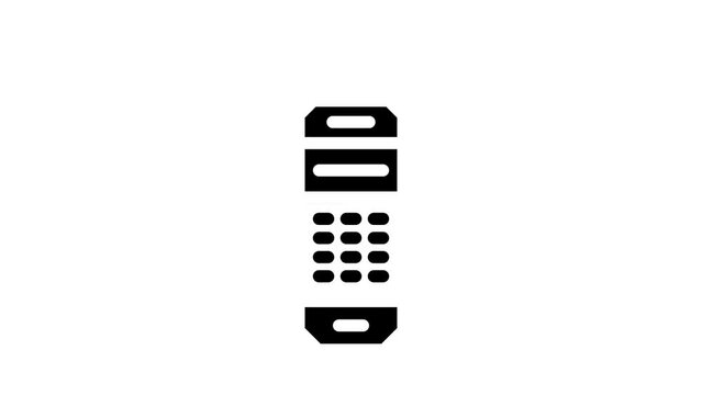 mobile phone retro gadget glyph icon animation