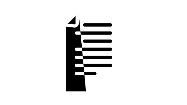 document electronic glyph icon animation