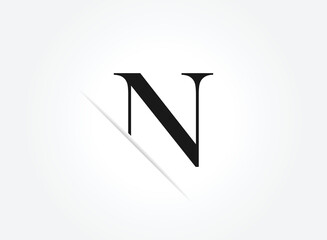 Letter N icon alphabet symbol. Letter N logo icon design vector sign.