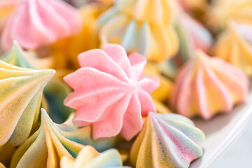 Unicorn meringue cookies