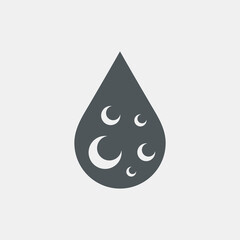 Water drop droplet raindrop icon illustration cut