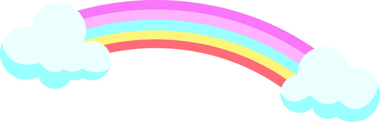 cloud with rainbow, svg illustration