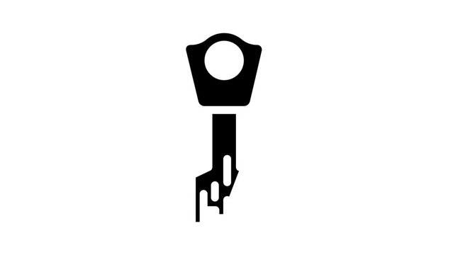 abstract key glyph icon animation