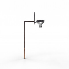 An old basketball hoop