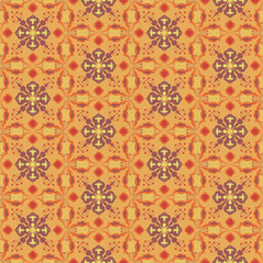 Fototapeta premium New Year Floral Seamless Pattern Background Garden Nature Damask Aboriginal Ornament Art