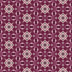 New Year Floral Seamless Pattern Background Garden Nature Damask Aboriginal Ornament Art