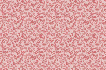 Pastel pink blue purple flower heart balloon love vector seamless pattern design for Valentine’s Day background paper wrap card wallpaper fabric textile products