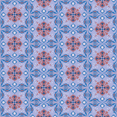 New Year Floral Seamless Pattern Background Garden Nature Damask Aboriginal Ornament Art