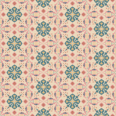 New Year Floral Seamless Pattern Background Garden Nature Damask Aboriginal Ornament Art