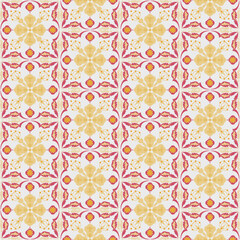 New Year Floral Seamless Pattern Background Garden Nature Damask Aboriginal Ornament Art