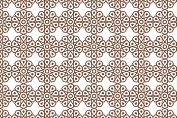 Fotobehang Seamless pattern with decorative shapes © Huq