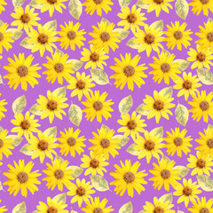Fototapeta na wymiar Flower Seamless pattern background