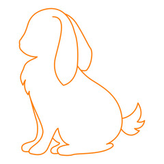 Lined Rabbit Illustration