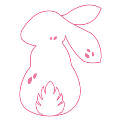 Lined Rabbit Illustration