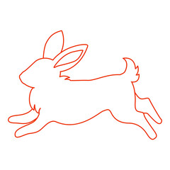 Lined Rabbit Illustration