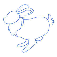 Lined Rabbit Illustration